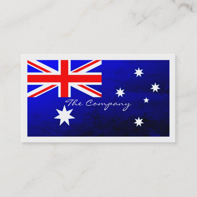 Australian Flag, Australia Business Card (Front)