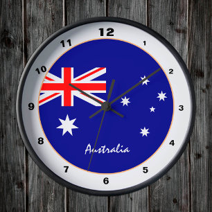 Australian Flag & Australia trendy fashion /design Round Clock
