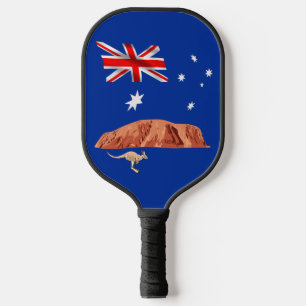 Australian flag-Ayers rock Pickleball Paddle