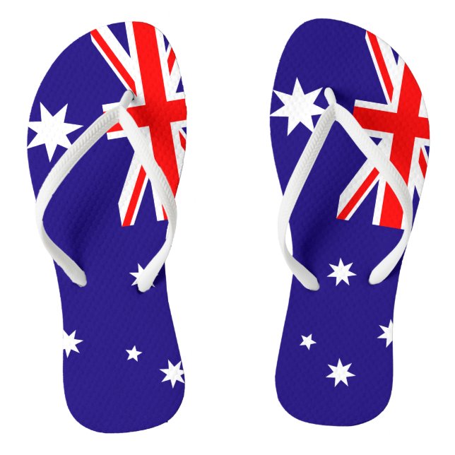 Australian flag beach flip flops for men and women (Footbed)