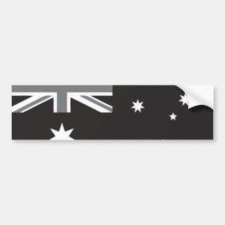 Australian Flag Black and White Bumper Sticker