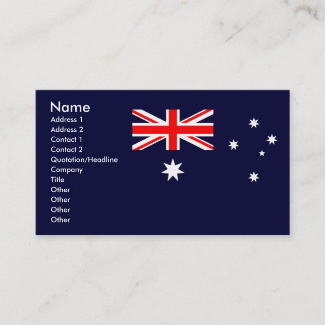 Australian Flag Business Card (Front)