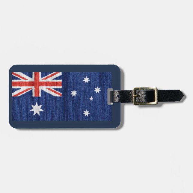 australian flag design Thunder_Cove blue Luggage Tag (Front Horizontal)