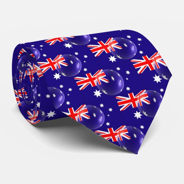 Australian Flag Design Tie (Rolled)