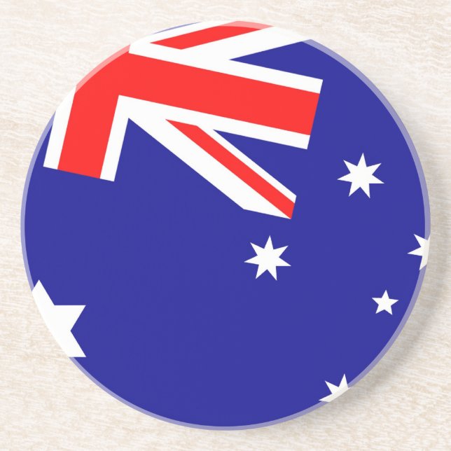 Australian Flag Drinks Coaster (Front)