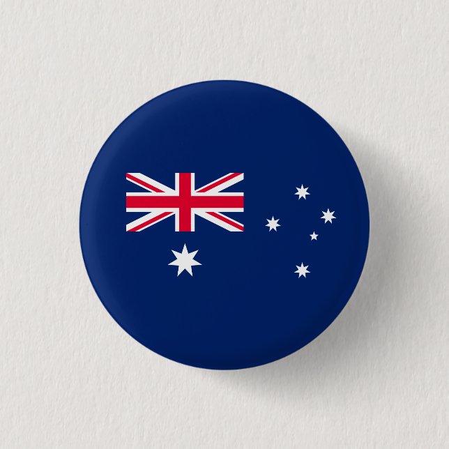 Australian Flag, Flag of Australia 3 Cm Round Badge (Front)
