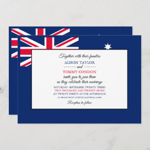Australian Flag, Flag of Australia Wedding Invitation