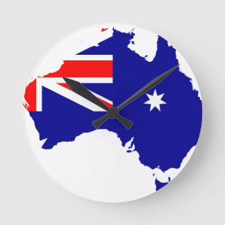 Australian flag folder round clock