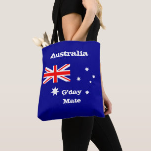 Australian Flag & G'day Mate fashion / Australia Tote Bag