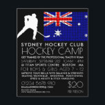 Australian Flag, Hockey Player, Camp Advertising Flyer<br><div class="desc">Australian Flag,  Hockey Player,  Camp Advertising Flyers By The Business Card Store.</div>