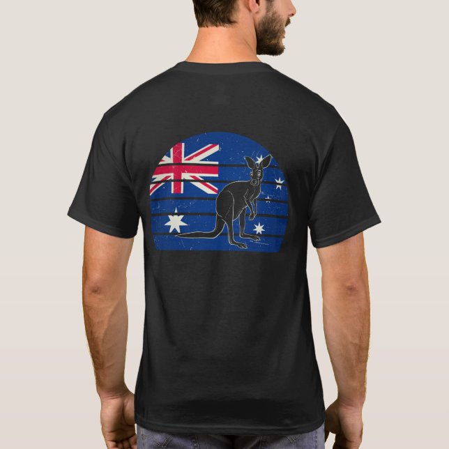 Australian Flag Kangaroo Australia Tee (Back)