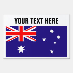 Australian flag of Australia custom yard signs