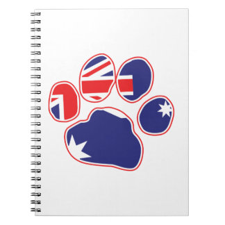 Australian Flag Paw Print Notebook