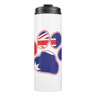 Australian Flag Paw Print Thermal Tumbler
