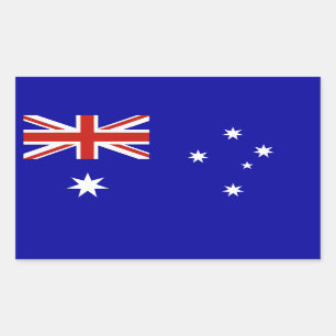 Australian flag rectangular sticker