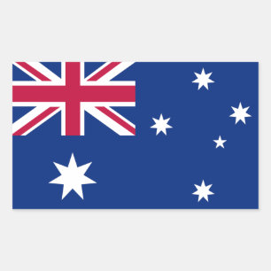 Australian flag rectangular sticker