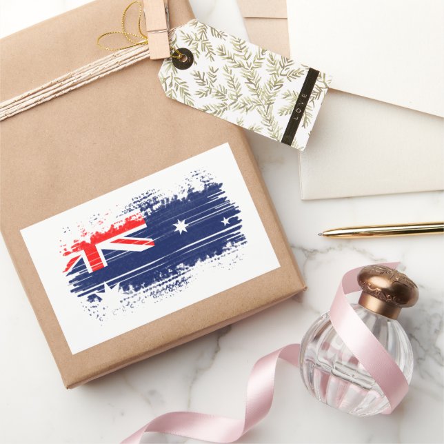 Australian flag rectangular sticker (Gifting)