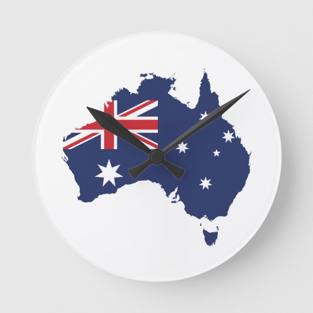 Australian Flag Round Clock (Front)