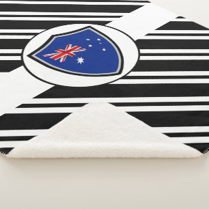 Australian flag sherpa blanket