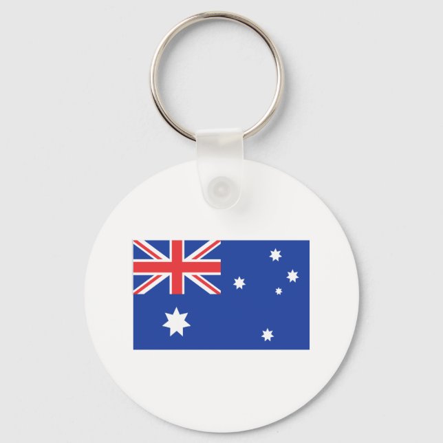 Australian Flag T-shirts and Gifts Key Ring (Front)