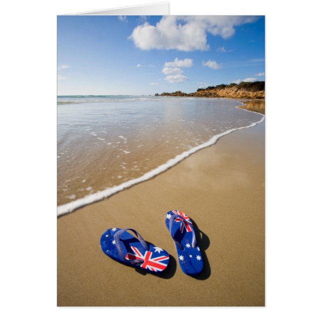 Australian Flag Thongs On Beach | South Wales (Front)