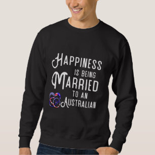 Australian Flag Wedding Rings Heart Marriage Austr Sweatshirt
