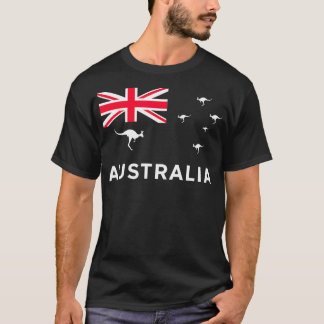 Australian Flag With Kangaroos Souvenir Gift  T-Shirt