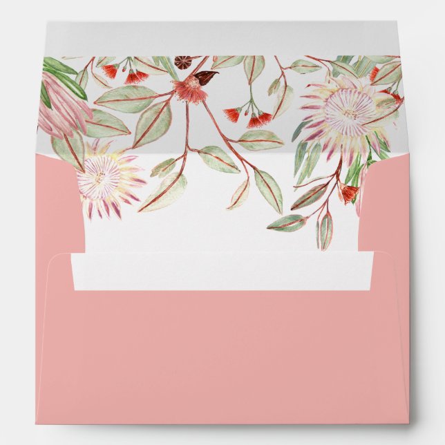 Australian Floral with Return Address Matching Envelope (Back (Bottom))