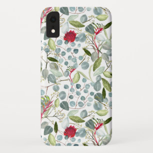 Australian flower Kangaroo paws Eucalyptus leaves iPhone XR Case