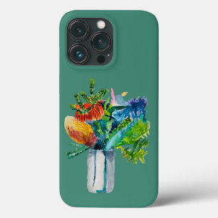 Australian flowers watercolour iPhone 13 pro case