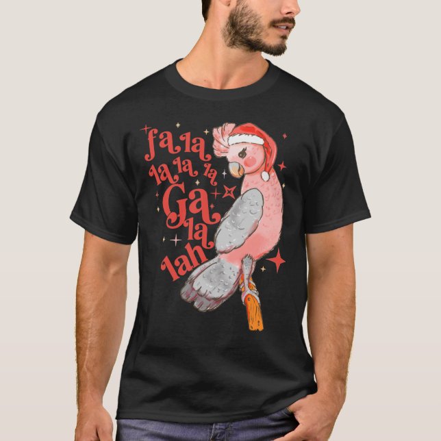 Australian Funny Christmas Holidays Cute Galah Bir T-Shirt (Front)