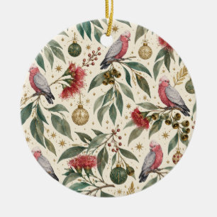 Australian Galah Botanical Christmas Ornament