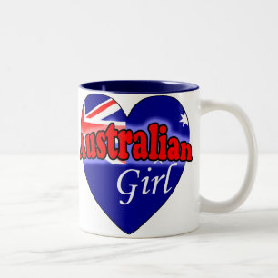 Australian Girl Two-Tone Coffee Mug