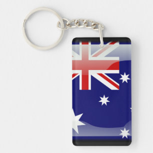 Australian glossy flag key ring