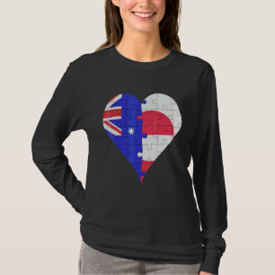 Australian Greenlandic Flag Heart T-Shirt