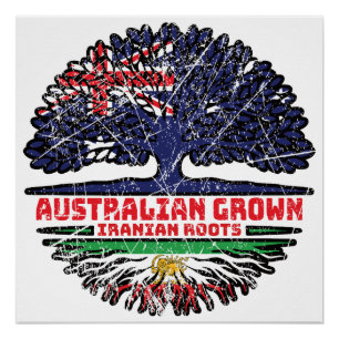 Australian Grown, Iranian Roots – Lion and Sun Poster