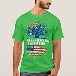 Australian Grown with American Roots Australia Fla T-Shirt