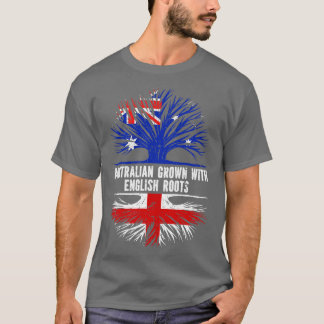 Australian Grown with English Roots Australia Flag T-Shirt