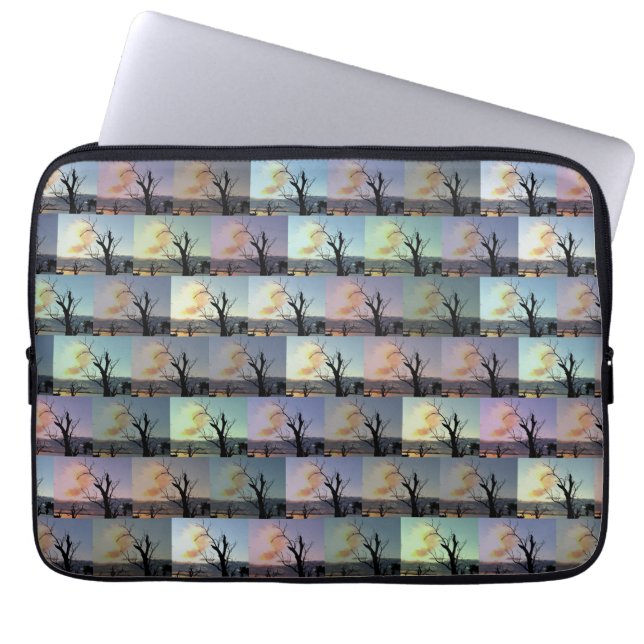 Australian Gum Tree Abstract Art, Laptop Sleeve (Front)
