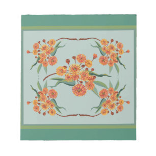 Australian gum tree blossoms notepad