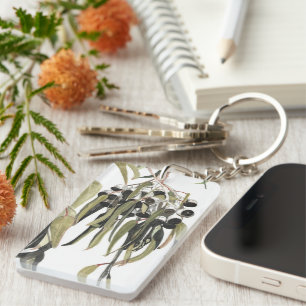 Australian Gumnuts Watercolor Key Ring