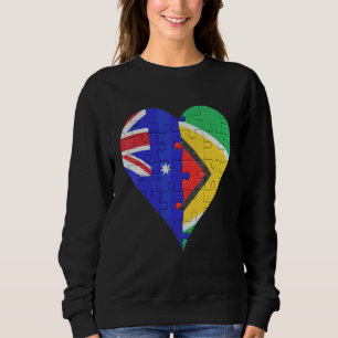 Australian Guyanese Flag Heart Sweatshirt