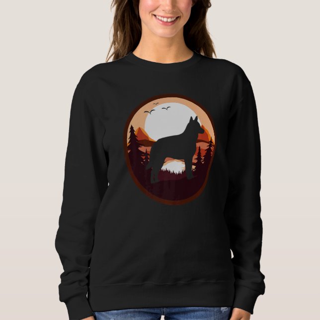 Australian Heeler Cattle Dog Retro  5 Sweatshirt (Front)