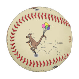 Australian humour kangaroo cartoon illustration baseball