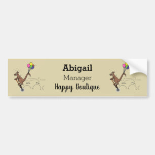 Australian humour kangaroo cartoon illustration bumper sticker