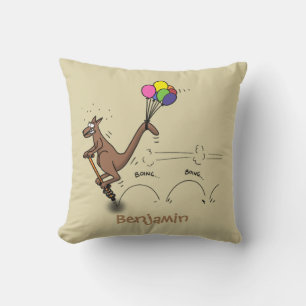Australian humour kangaroo cartoon illustration cushion