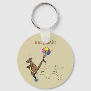 Australian humour kangaroo cartoon illustration key ring