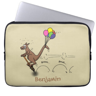 Australian humour kangaroo cartoon illustration laptop sleeve