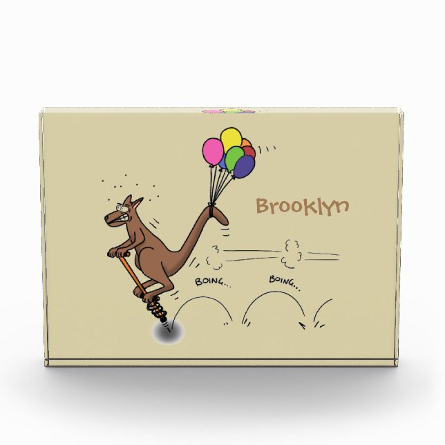 Australian humour kangaroo cartoon illustration photo block (Front)