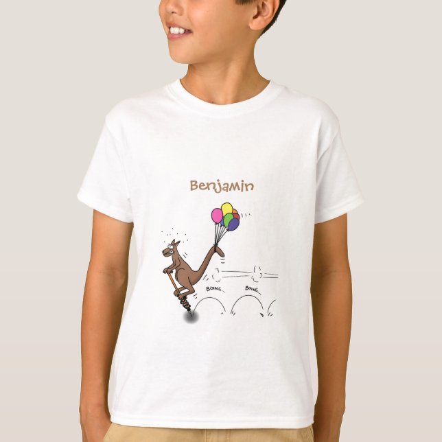 Australian humour kangaroo cartoon illustration T-Shirt (Front)